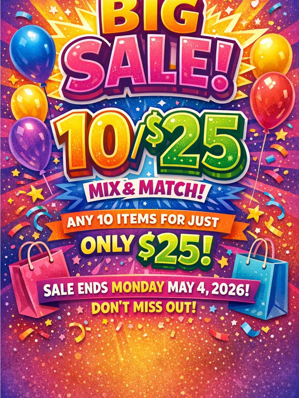 Sale Men’s,Women, and kids items